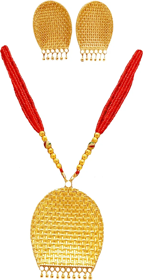 Assamese_Traditional_Golden_Red_Kula_Jewellery_Set